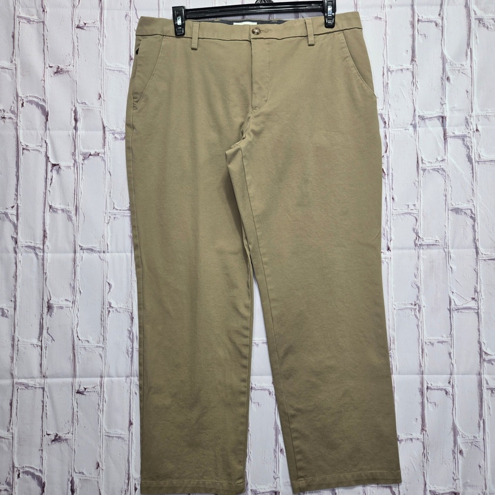 Dockers Chinos Tan Straight Fit Stretch Khaki Casual Dress Work Pants Mens 38x30